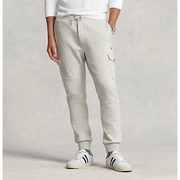 NWT Polo Ralph Lauren Men's Double Knit Cargo Fleece Jogger Sweatpants Gray XXL - Picture 1 of 6